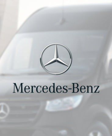 Mercedes-Benz logo overlay onto a van