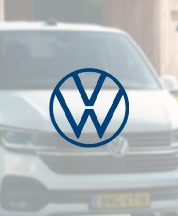 Vol0kswagen logo overlay onto a transporter van